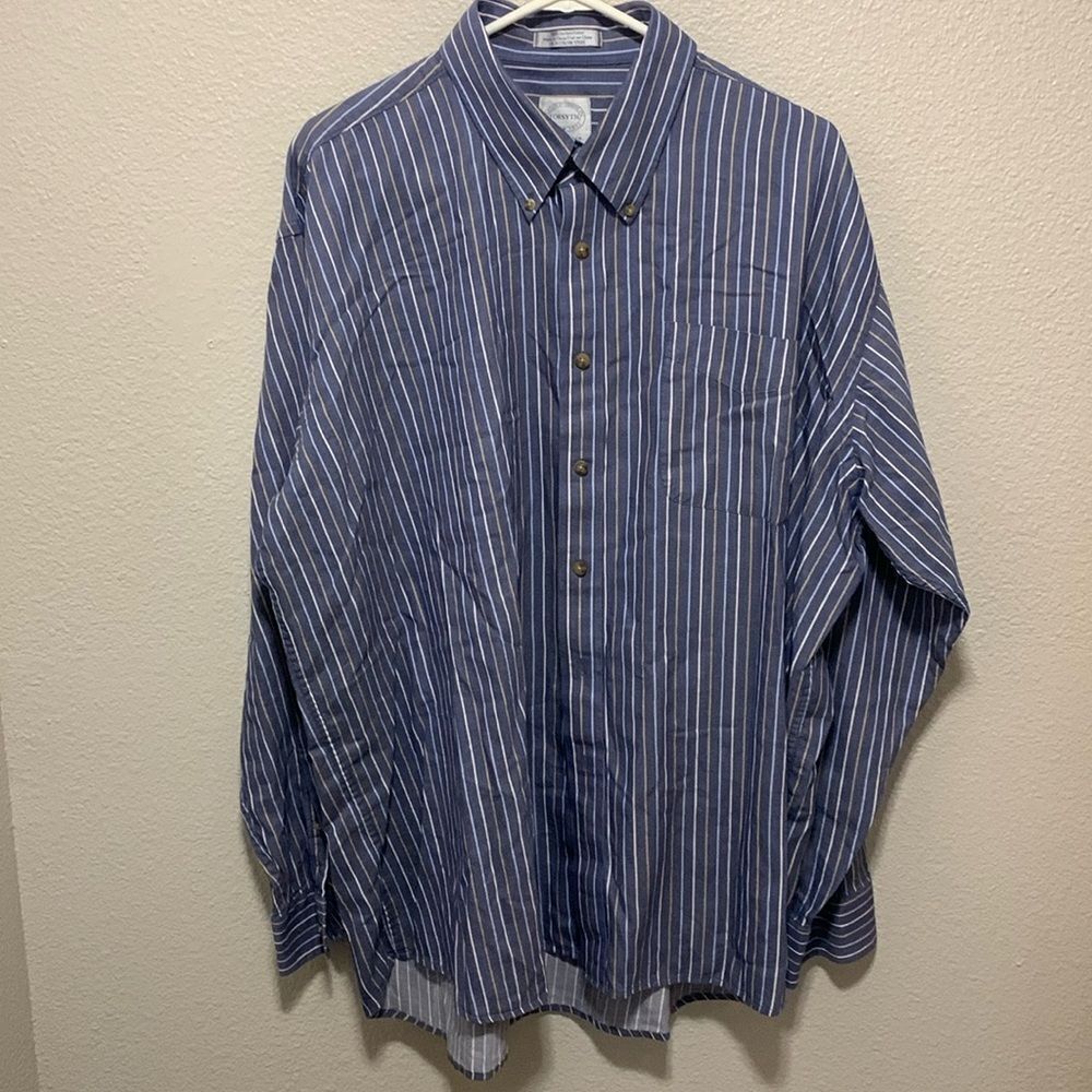 Forsynth of Canada Men’s Long Sleeved Dress Shirt Size 2XL Blue